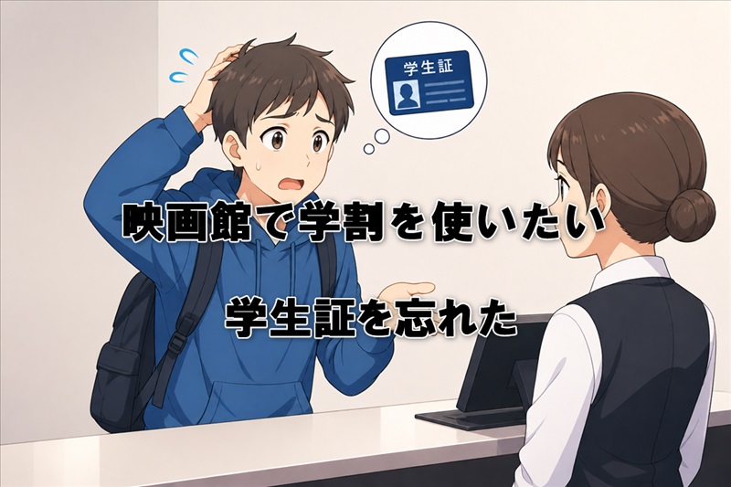 映画館で学割を使いたいのに学生証を忘れた