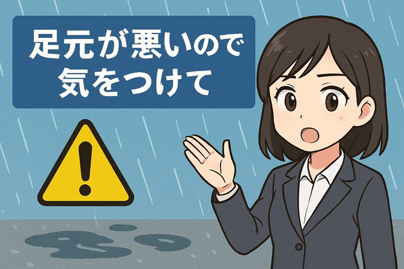 「足元が悪いので気をつけて」の意味と正しい使い方｜ビジネス・日常での例文つき解説
