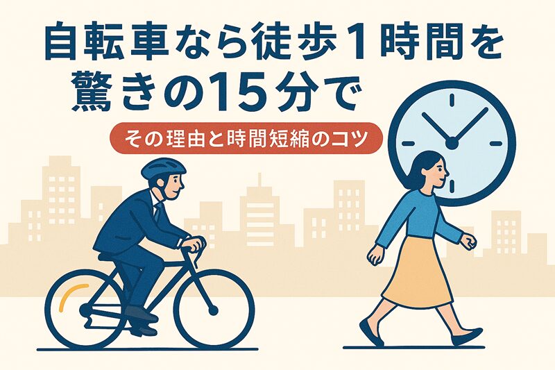 自転車なら徒歩1時間を驚きの15分で！その理由と時間短縮のコツ