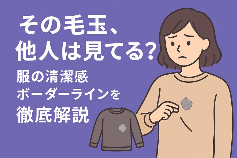 その毛玉、他人は見てる？服の清潔感ボーダーラインを徹底解説