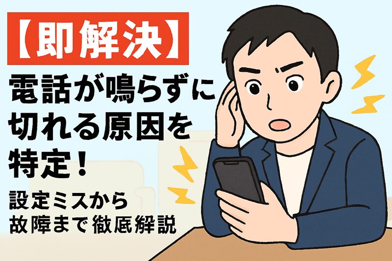 【即解決】電話が鳴らずに切れる原因を特定！設定ミスから故障まで徹底解説