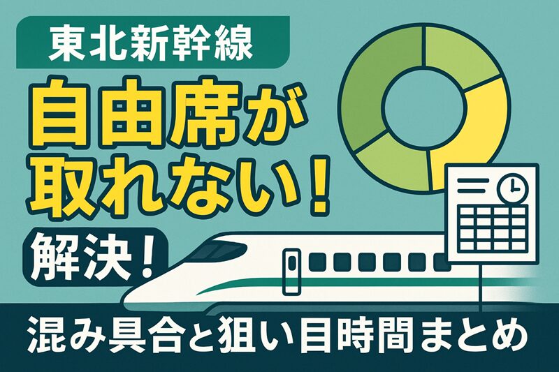東北新幹線「自由席が取れない！」を解決！混み具合と狙い目時間まとめ