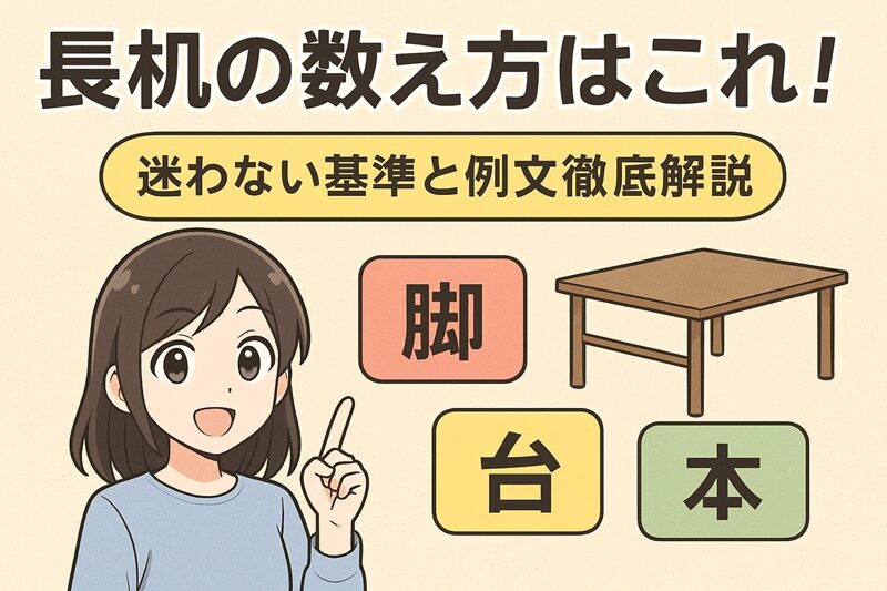 長机の数え方はこれ！迷わない基準と例文徹底解説｜「脚」「台」「本」どれが正解？
