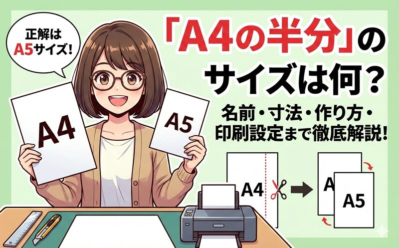 「A4の半分」のサイズは何？名前や寸法、簡単な作り方から印刷設定まで徹底解説！