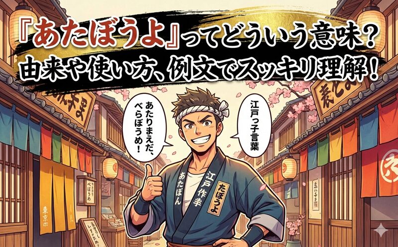 「あたぼうよ」ってどういう意味