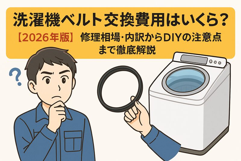 洗濯機ベルト交換費用はいくら？【2026年版】修理相場・内訳からDIYの注意点まで徹底解説