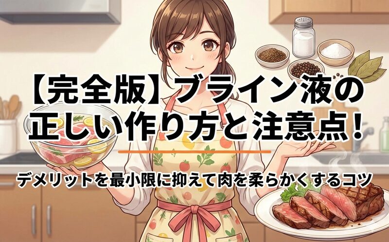【完全版】ブライン液の正しい作り方と注意点！デメリットを最小限に抑えて肉を柔らかくするコツ