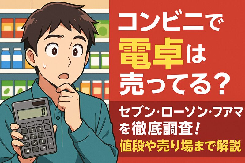 コンビニで電卓は売ってる？セブン・ローソン・ファミマを徹底調査！値段や売り場まで解説