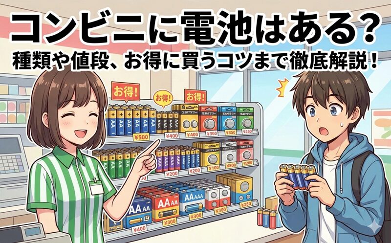 コンビニに電池はある？種類や値段、お得に買うコツまで徹底解説！