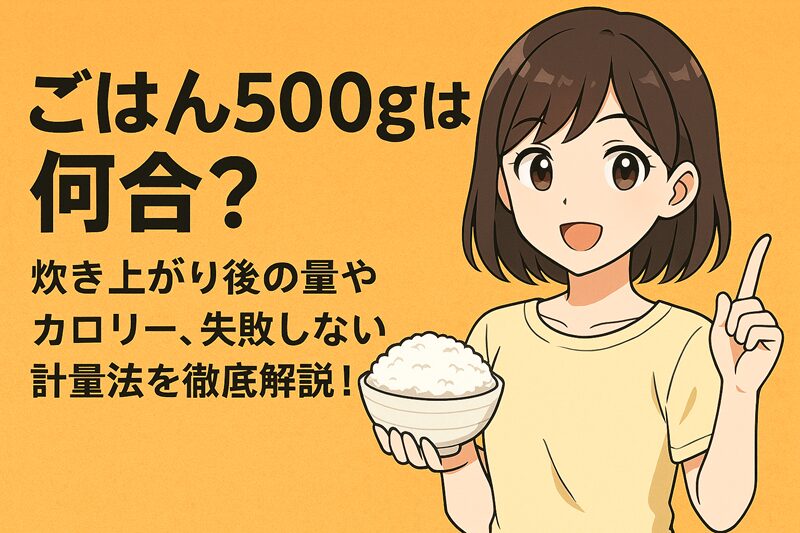 ごはん500gは何合？炊き上がり後の量やカロリー、失敗しない計量法を徹底解説！