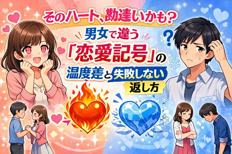 そのハート、勘違いかも？男女で違う「恋愛記号」の温度差と失敗しない返し方