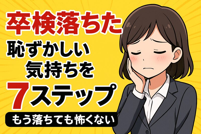 【完全版】卒検落ちた恥ずかしい気持ちを即解消する7ステップ！もう落ちても怖くない