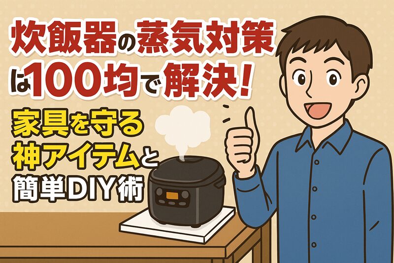 炊飯器の蒸気対策は100均で解決！家具を守る神アイテムと簡単DIY術