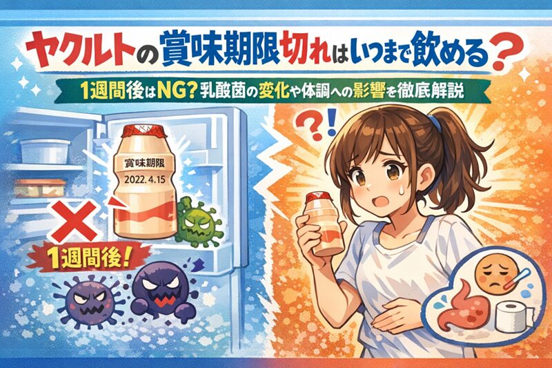 ヤクルトの賞味期限切れはいつまで飲める？1週間後はNG？乳酸菌の変化や体調への影響を徹底解説