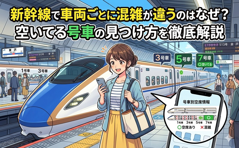 新幹線で車両ごとに混雑が違うのはなぜ