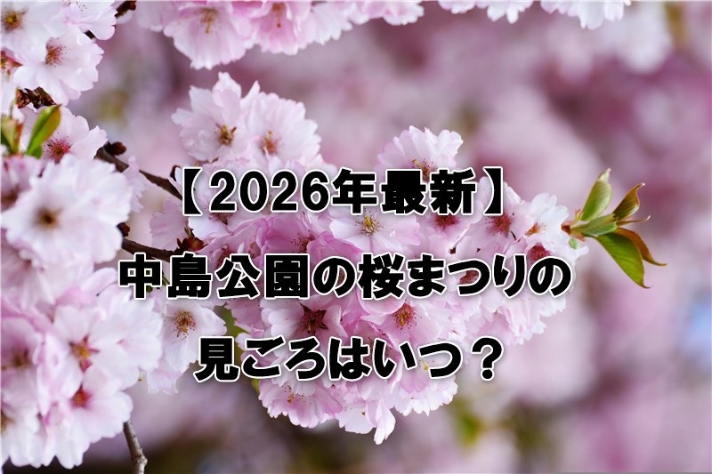 中島公園の桜まつりの見ごろはいつ？