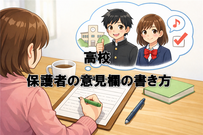 高校の「保護者の意見」欄の書き方